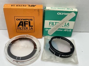 Lot Of 2 Genuine OLYMPUS AFL | AFL-S 1A skylight   filter with case and box - Picture 1 of 6