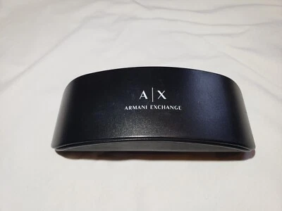 A/X Black ARMANI Exchange Hard Plastic Clamshell Sunglasses Case - Image 1 of 4