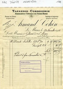 Dépt 72 - Le Mans 42 Rue du Port - Secteur Tannerie & Corroierie du 14/11/1914 - Foto 1 di 1