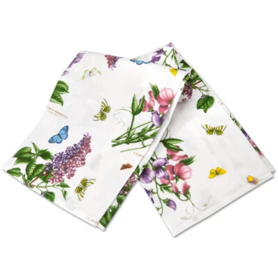 Botanic Garden Cotton Tea Towel from Pimpernel Collection Machine Washable - Image 1 of 2