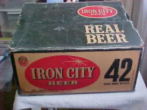 vintage iron city beer case 1960's for 7 ounce bottles with insert 42 count - Picture 1 of 9