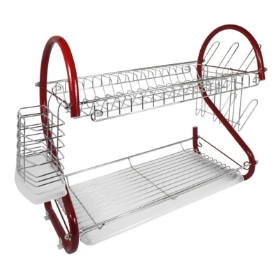 Better Chef DR-165R 16" 16 inch 2-Tier Chrome Plated Metal Dish Rack - Image 1 of 2