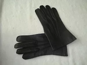 Unisex Grandoe Black Leather Unlined Gloves -Size 6.5 - Picture 1 of 2