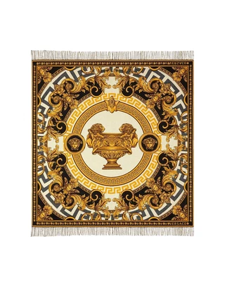 VERSACE La Coupe des Dieux Decke mit Fransen 100% Wolle Luxus NEU OP: 1040 € - Bild 1 von 4