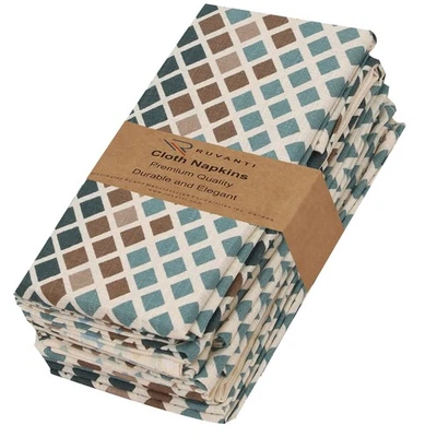 RUVANTI Cloth Napkins Set of 6 Cotton 100, 18x18 Inches Napkins Cloth Washabl... - Image 1 of 4