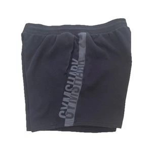 Gymshark Shorts Gr. M schwarz Spellout Slach Taschen Kordelzug Training Laufen - Bild 1 von 8