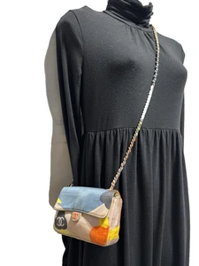 CHANEL Convertible CC Logo Mini Satin Colorful Flap Shoulder Crossbody HandBag - Picture 1 of 24