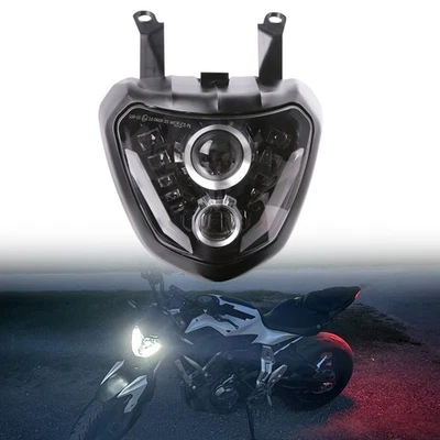 LED Headlight Assembly Headlamp DRL For Yamaha FZ07 MT07 2015-2017 Plug and Play - Image 1 of 4