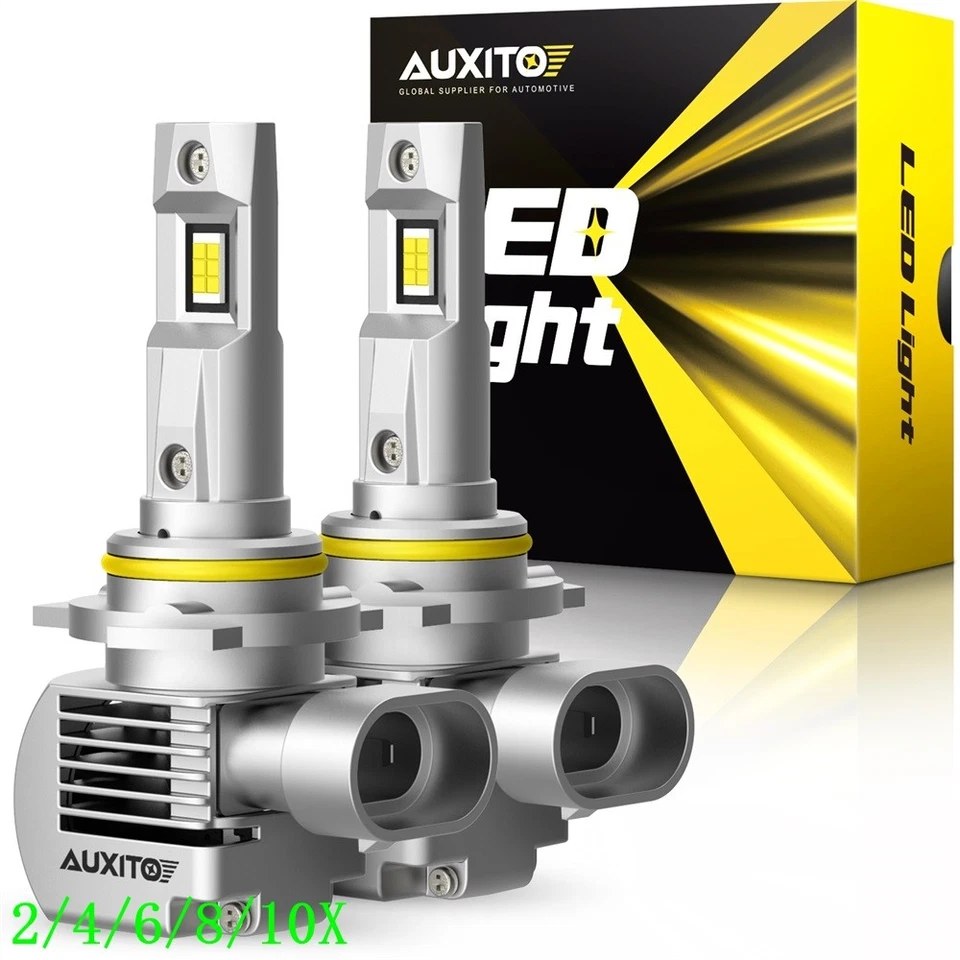 AUXITO LED High 9012 Low Headlight Bulb KIT Ultra ERROR Brightness FREE Q16 2/4X - Image 1 of 4