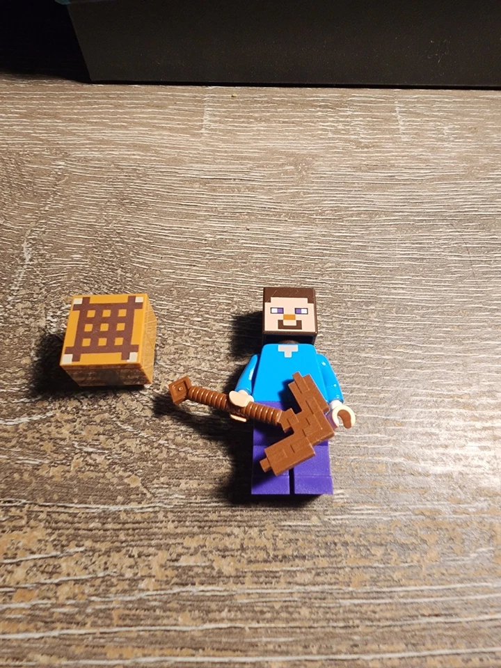 LEGO Minecraft STEVE Minifigura de Acción Min009 Hacha Marrón Pick Foto 1 de 1