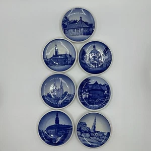 7 Stück Wandteller Klein Zierteller Royal Copenhagen Gebäude Sehenswürdigkeiten - Bild 1 von 21