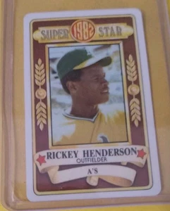 1982 Perma-Graphics Superstar Credit Card Rickey Henderson #35 Oakland A's ⚾️ - Picture 1 of 2