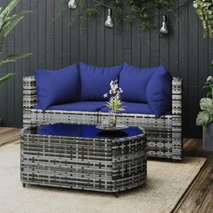 Garten Ecksofa mit Kissen Lounge Sofa Gartenmöbel Modular Poly Rattan vidaXL - Bild 1 von 104