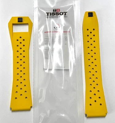 Correa de reloj de goma AMARILLA Tissot Sideral original para parte posterior de la caja # T145407 Foto 1 de 4