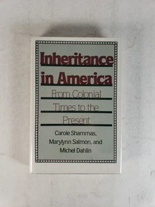 Inheritance in America : From Colonial Times to the Present (Hardcover - 1987) - Imagen 1 de 14