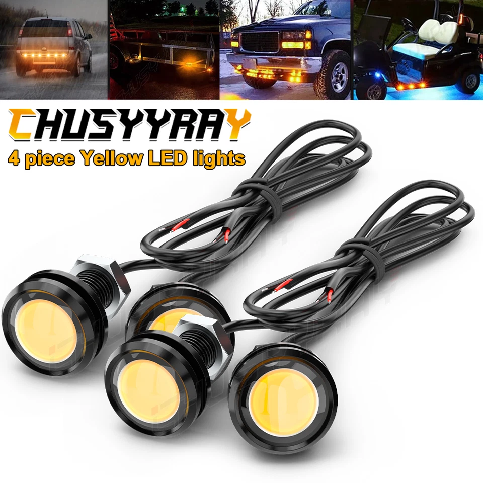 4X Luces LED ámbar universales para parrilla delantera estilo Toyota Truck Raptor Foto 1 de 4