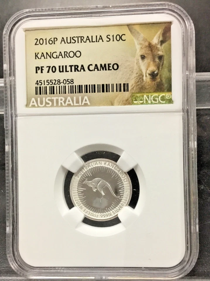 2016-P Australian Kangaroo Silver 1/10 oz  NGC PF70 ULTRA CAMEO ~ KANGAROO LABEL - Image 1 of 4