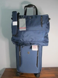 Victorinox Werks Blue Luggage Carry On Spinner & Expandable Duffle-USB Port, NWT - Picture 1 of 23
