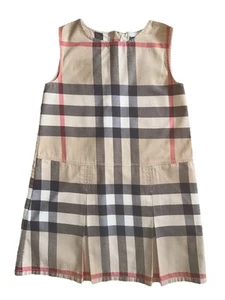 Authentic Burberry Girls Dawny Nova Check Plaid Dress Size 10 Years - Picture 1 of 5