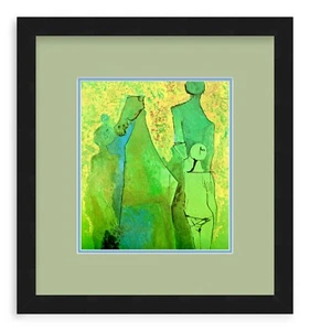 Marino Marini - Representation in Green - 1958 Framed - Work or Home Wall Art - Picture 1 of 12