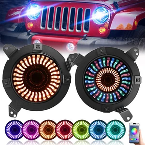 Faro LED Halo 9" RGB ojo de demonio para Jeep Wrangler JL JLU Gladiator 2018-2021 - Imagen 1 de 12