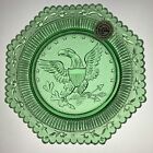 Assiette tasse en verre patriotique pygargue à tête blanche américain grand sceau États-Unis vintage décor point de paire