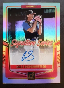 2024 Donruss Cole Schoenwetter Signature Series Auto #SS-CS Cincinnati Reds - Picture 1 of 2