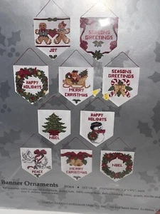 Something Special Counted Cross Stitch 50364 10 Banner Ornaments New Open - Picture 1 of 8