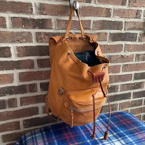 RARE VINTAGE 1970s REINDEER SKIN LEATHER BACKPACK RUCKSACK MACBOOK BAG R$1398 - Picture 1 of 24