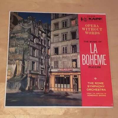 Opera Without Words La Boheme Puccini Rome Symphony 33 rpm Record LP Vinyl 12" - Image 1 of 4