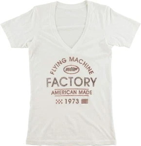 FMF Damen Tracks V-Ausschnitt Grafik T-Shirt - Large weiß / 511901 UVP: 28,49 $ - Bild 1 von 1