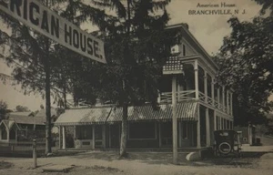 Antike Postkarte 1909 unbespielt American House Branchville, NJ selten - Bild 1 von 3