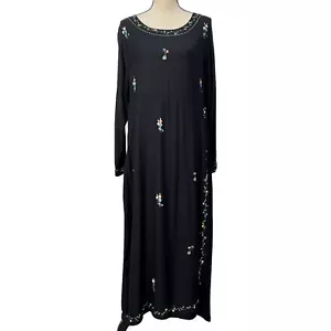 Vestido Boez Vintage Pintado a Mano de Papá Talla M/L - Imagen 1 de 15