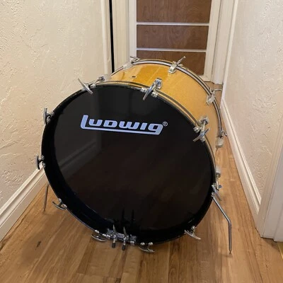 Bajo Ludwig Virgin años 60 22 X 14 dorado brillante todo original Foto 1 de 4