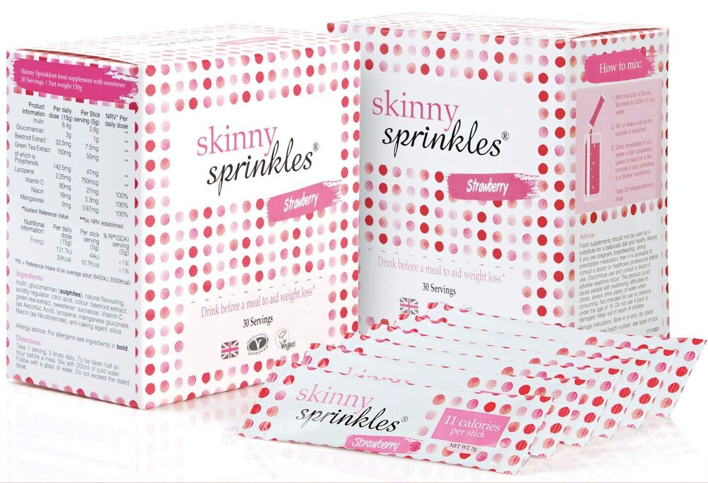 Skinny Sprinkles, Duo Pack 60 Servings - Weight Management Drink with Glucoma...