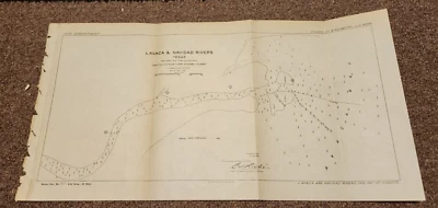 1914 LAVACA Y NAVIDAD RÍOS TEXAS MAPAS DE INGENIERÍA 3 MAPAS 9 x 17,50! Foto 1 de 3