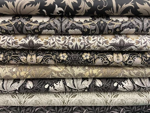 Barbara Blackman for Moda Ebony Suite Best of Morris Cotton Fabric by 1/4 Metre* - Picture 1 of 17
