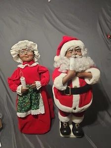 Trim A Home African American Mr & Ms Santa Clause No Adapter  - Picture 1 of 6