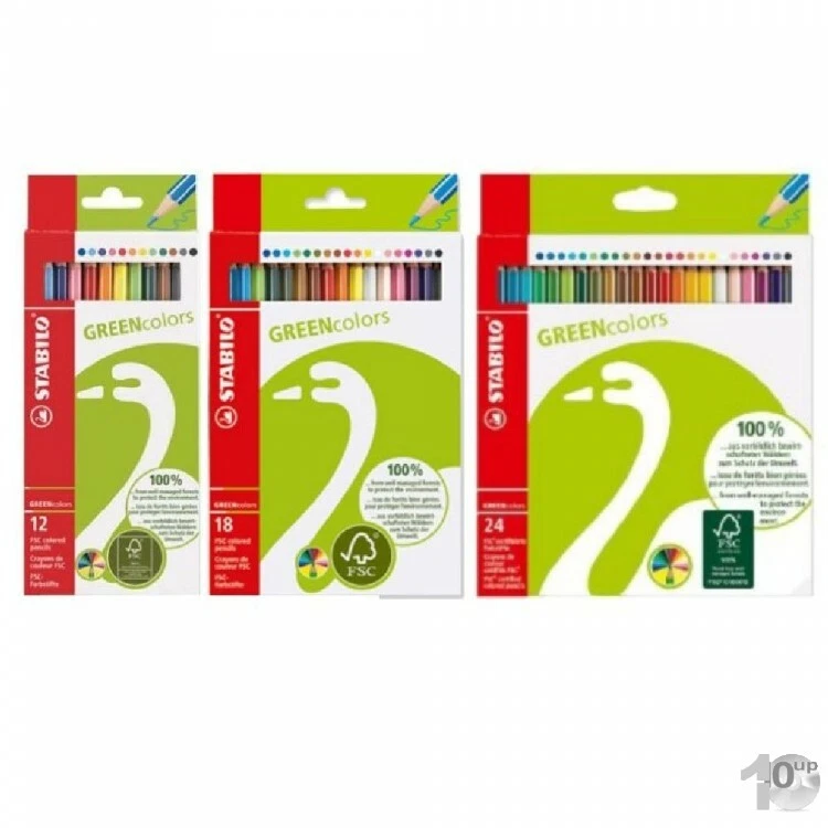 Stabilo Buntstifte Farbstifte Green-colors versch. Etui-Größen zur Auswahl