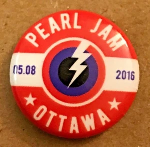 Pearl Jam Ottawa 2016 Pin Back Button Badge Canada 05.08 May 8 - Picture 1 of 1