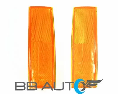 83-94 CHEVY S10 BLAZER GMC S15 JIMMY FRONT PARK SIGNAL MARKER LIGHT LENS SET NEW - Image 1 of 4