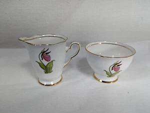 Royal Stafford Ladys Slipper Prince Edward Island Creamer & Open Sugar Set EXC - Picture 1 of 4