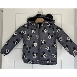 Disney Mickey Mouse Jacket with Ears Gray Red Black Size 4T - Picture 1 of 9