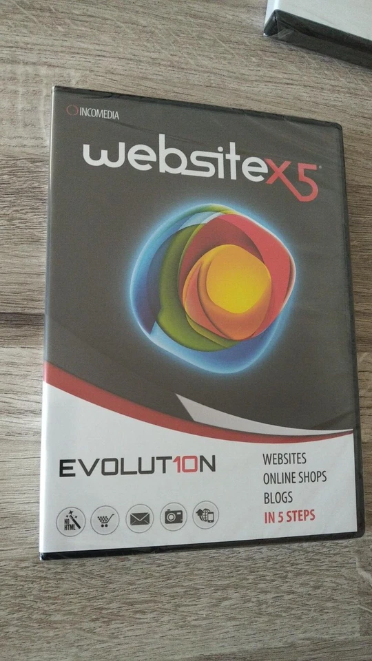 WebSiteX5 10 Evolution Web Builder Design Shops Blogs Sites DVD Download License - Image 1 of 1