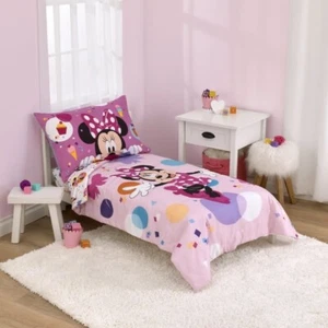 Minnie Mouse "Have Fun" 4-Piece Toddler Bedding Set by Disney - Picture 1 of 7