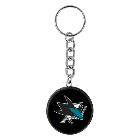 San Jose Sharks Mini Hockey Puck Team Logo Keychain Cover