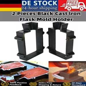 Molde de frasco de hierro fundido de 2 piezas para herramienta de fabricación de metal de joyería de fundición en arena de Delft - Imagen 1 de 10