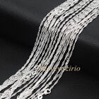 Wholesale Lots 5Pcs 925 Sterling Solid Silver Water Wave Chain Necklace 16"-28"