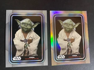 Yoda - 2023 Topps Star Wars #90 2 Card Package (Base & Silver Foil) - Foto 1 di 2