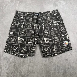 Reyn Spooner Swim Trunks Mens 36 Black Dietrich Varez Hawaiian 7" inseam - Picture 1 of 11